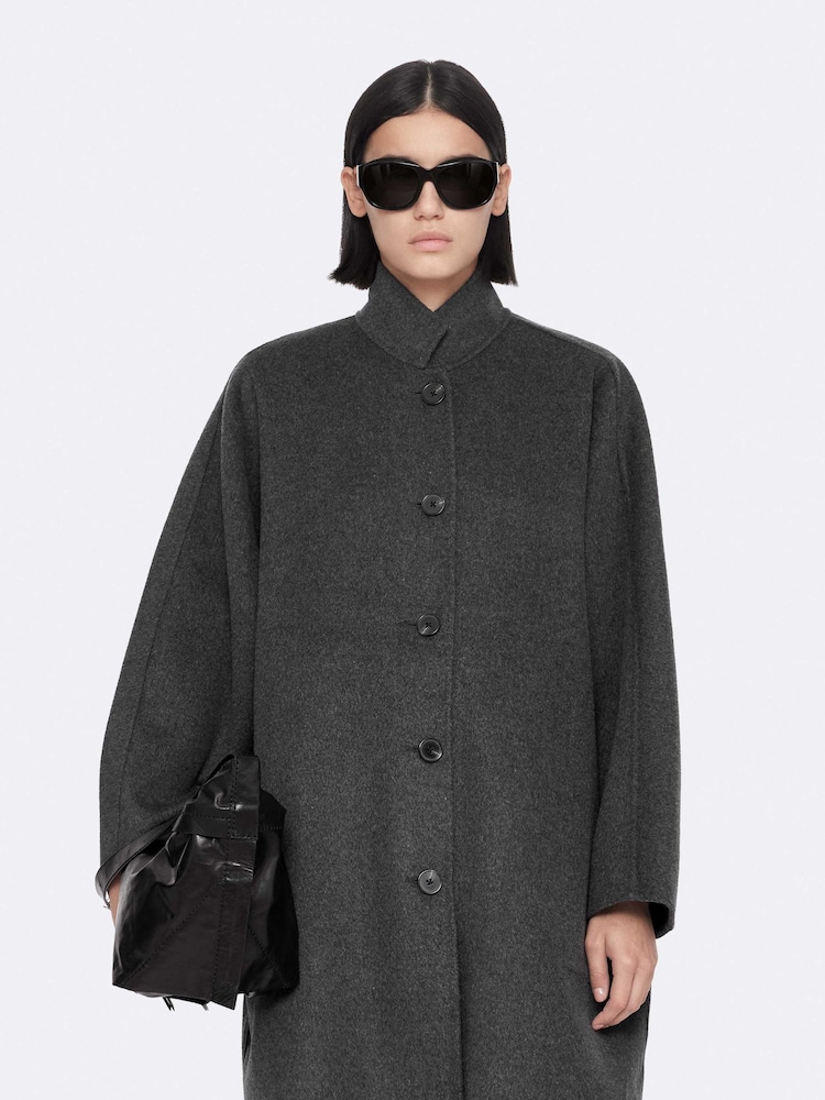 AllSaints Grey Effie Coat - Image 1 of 8