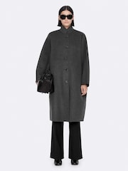 AllSaints Grey Effie Coat - Image 2 of 8