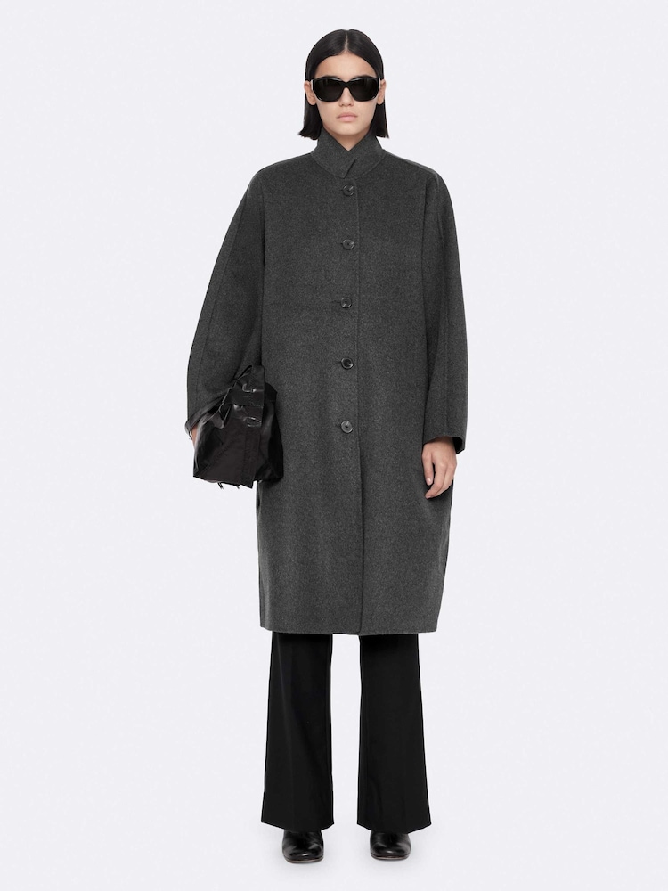 AllSaints Grey Effie Coat - Image 2 of 8