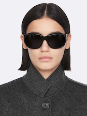 AllSaints Grey Effie Coat - Image 6 of 8