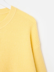 Oliver Bonas Yellow Crew Neck Knitted Cardigan - Image 4 of 6