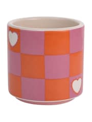 Widdop Pink Chequer & Heart Mug - Image 3 of 4