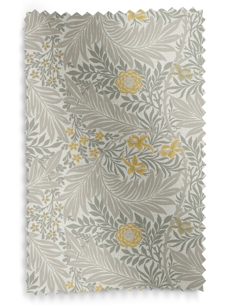 William Morris At Home Flint Grey Larkspur Made to Measure 100% Cotton Curtains - Image 9 of 9