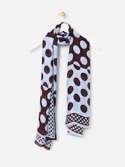 Oliver Bonas Brown Polka Dot Lightweight Scaf - Image 1 of 3