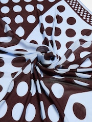 Oliver Bonas Brown Polka Dot Lightweight Scaf - Image 2 of 3