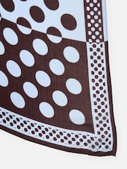 Oliver Bonas Brown Polka Dot Lightweight Scaf - Image 3 of 3