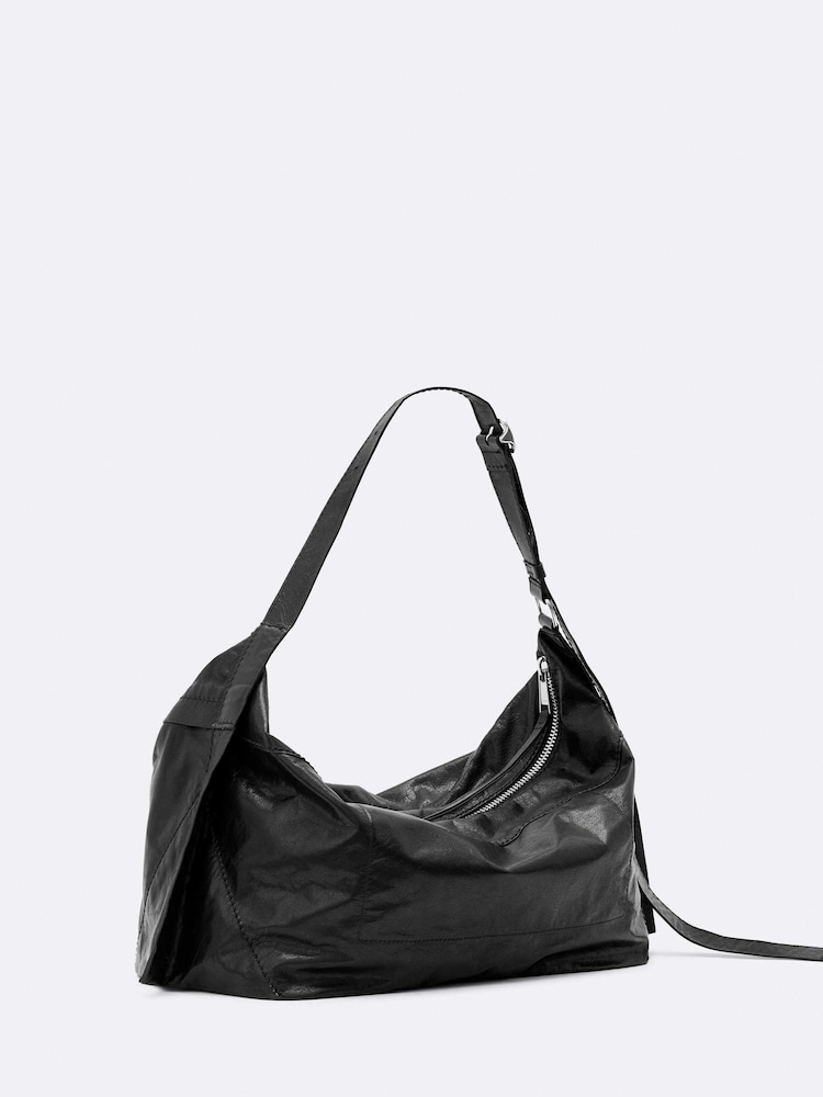 AllSaints Black Lutece Duffle Bag - Image 2 of 4