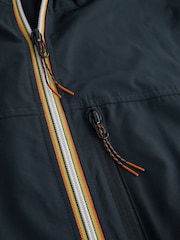 Navy Shower Resistant Pop Zip Hooded Jacket - Image 10 of 12