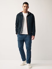 Navy Shower Resistant Pop Zip Hooded Jacket - Image 2 of 12