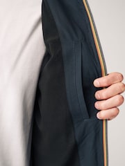 Navy Shower Resistant Pop Zip Hooded Jacket - Image 6 of 12