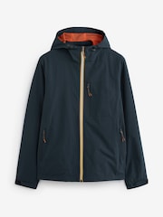 Navy Shower Resistant Pop Zip Hooded Jacket - Image 7 of 12