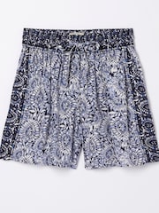FatFace Blue Watercolour Batik Flippy Shorts - Image 5 of 5