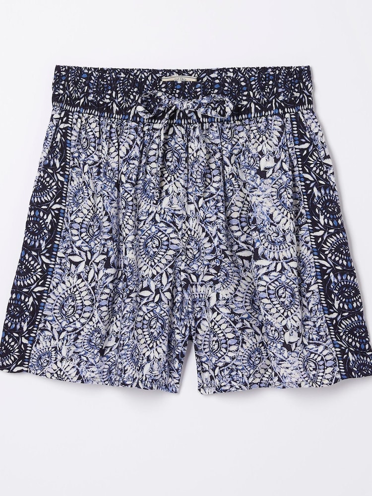 FatFace Blue Watercolour Batik Flippy Shorts - Image 5 of 5 FatFace Blue Watercolour Batik Flippy Shorts - Image 5 of 5