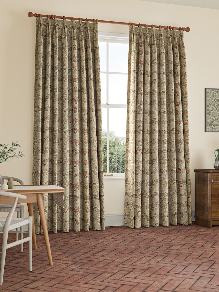 William Morris At Home Natural Larkspur Made to Measure 100% Cotton Curtains - Image 2 of 9