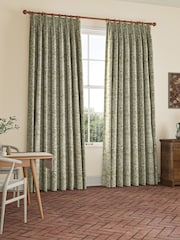 William Morris At Home Artichoke Green Sunflower Made to Measure 100% Cotton Curtains - Image 2 of 9