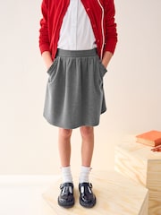 Grey Pull-on Stretch School Skirt (3-16yrs) - Image 1 of 7