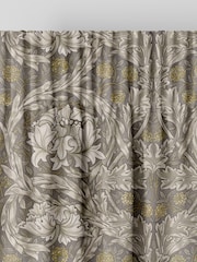 William Morris At Home Grey African Marigold Velvet Made to Measure Curtains - Image 6 of 9