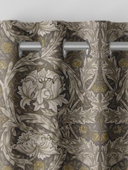 William Morris At Home Grey African Marigold Velvet Made to Measure Curtains - Image 7 of 9