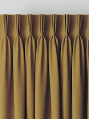 William Morris At Home Ochre Yellow Lodden Embroidery Made to Measure 100% Cotton Curtains - Image 5 of 9