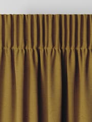 William Morris At Home Ochre Yellow Lodden Embroidery Made to Measure 100% Cotton Curtains - Image 6 of 9