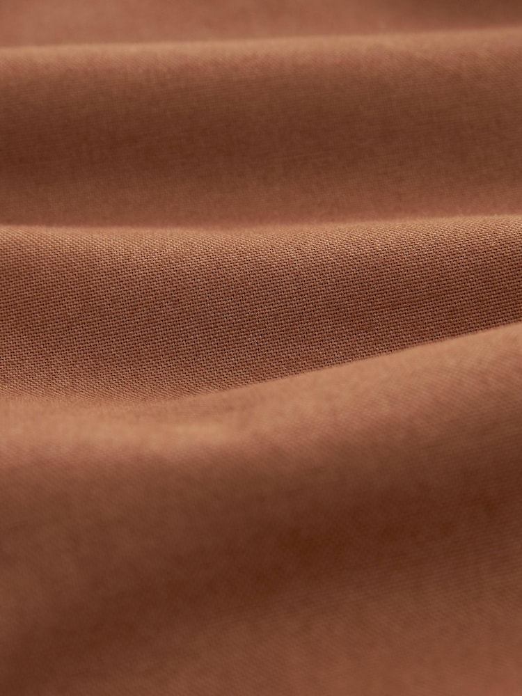 Brown Stretch Oxford Long Sleeve Shirt - Image 8 of 8