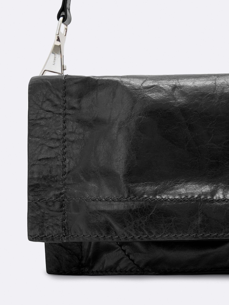 AllSaints Black Lutece Small Cross-Body Bag - Image 4 of 4