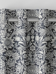William Morris At Home Indigo Blue Sunflower Made to Measure 100% Cotton Curtains - Image 7 of 9