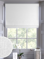White Chenille Made to Measure Roman Blind - Image 1 of 6