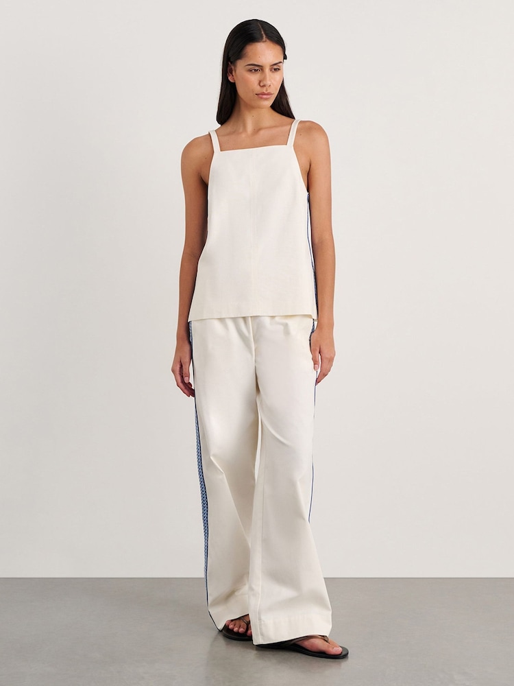 JAG White Canvas Contrast Camisole - Image 1 of 5 JAG White Canvas Contrast Camisole - Image 1 of 5