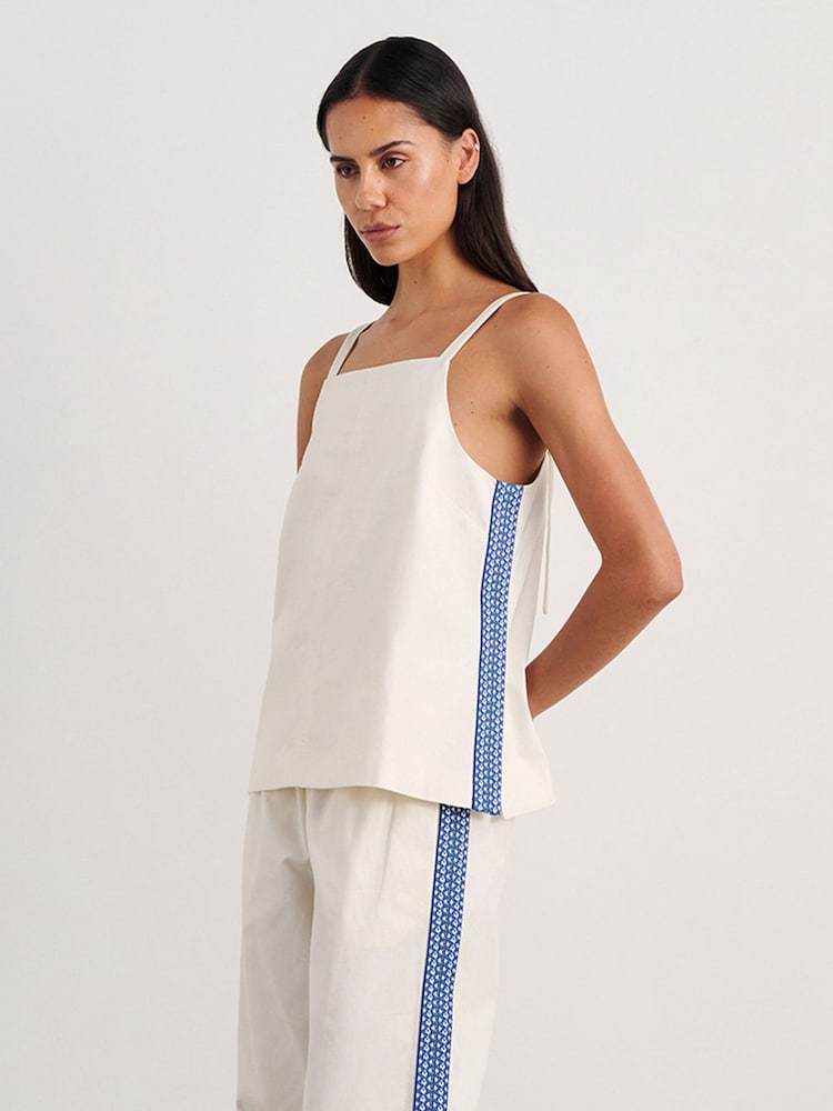 JAG White Canvas Contrast Camisole - Image 5 of 5 JAG White Canvas Contrast Camisole - Image 5 of 5