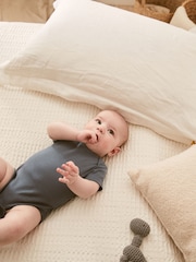 Petrol Blue 5 Pack Plain Baby Bodysuits - Image 2 of 13