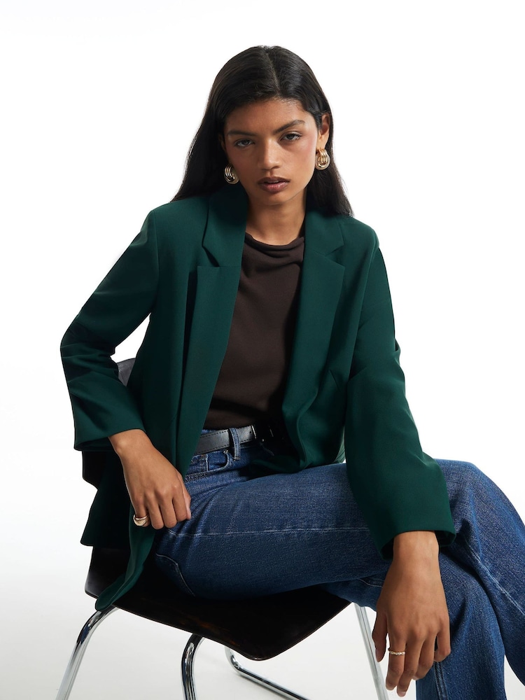 River Island Green Crepe Blazer - Image 2 of 4