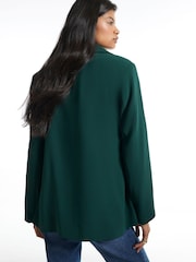 River Island Green Crepe Blazer - Image 4 of 4