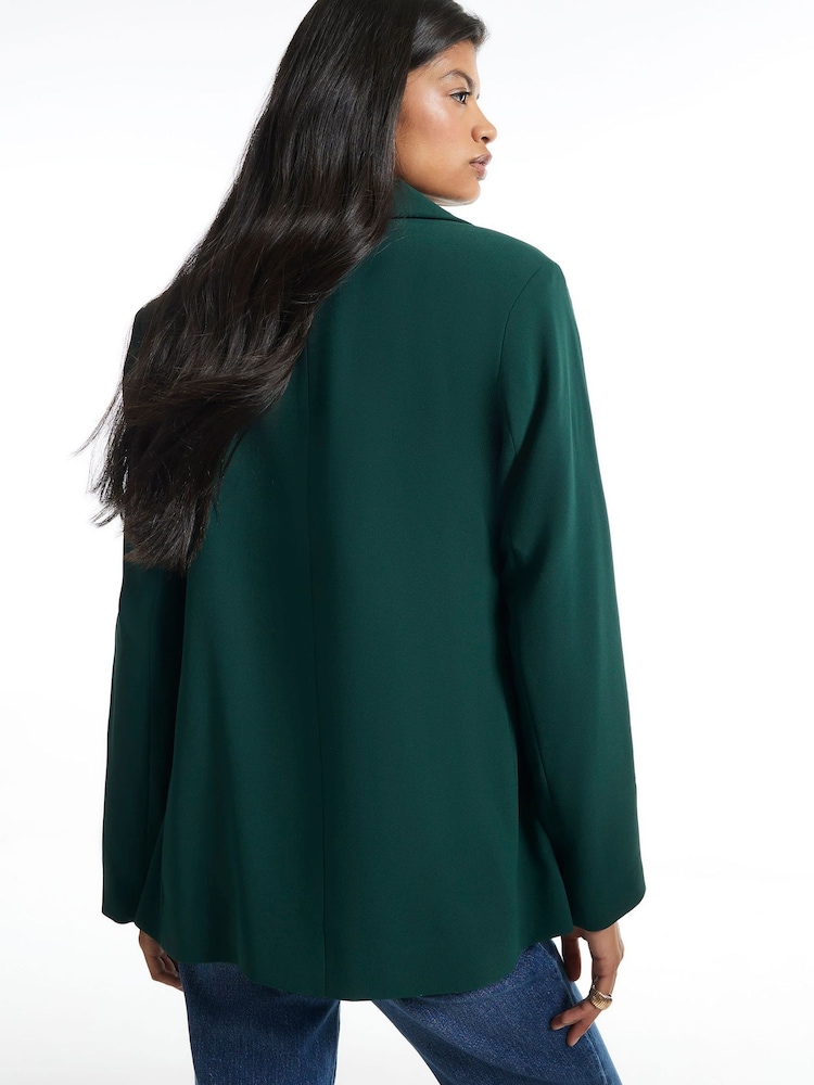 River Island Green Crepe Blazer - Image 4 of 4