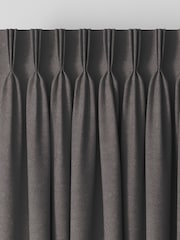 William Morris At Home Iron Grey Lodden Embroidery Made to Measure 100% Cotton Curtains - Image 5 of 9