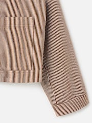 Oliver Bonas Brown Striped Denim Jacket - Image 6 of 6