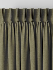 William Morris At Home Sage Green Lodden Embroidery Made to Measure 100% Cotton Curtains - Image 5 of 9