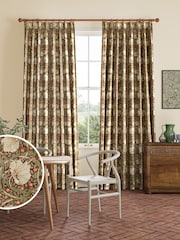 William Morris At Home Green Pimpernel Velvet Made to Measure Curtains - Image 1 of 9