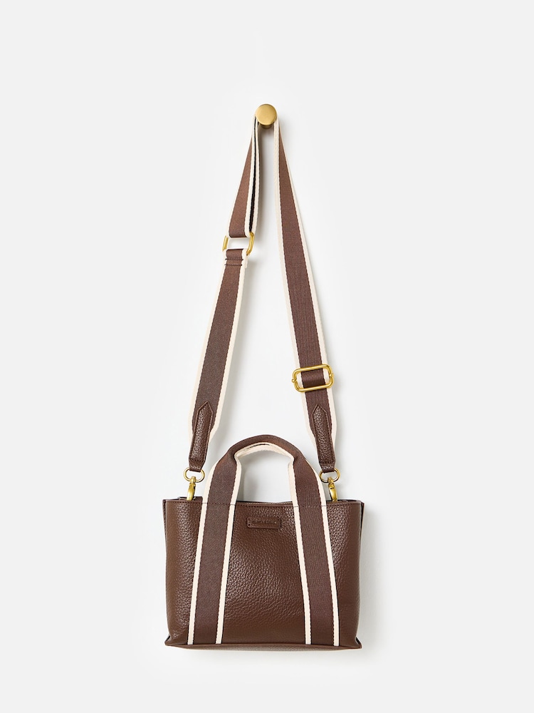 Oliver Bonas Brown Emma Mini Tote Cross-Body Bag - Image 2 of 6 Oliver Bonas Brown Emma Mini Tote Cross-Body Bag - Image 2 of 6