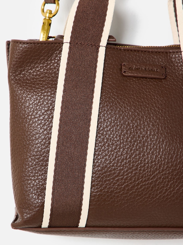 Oliver Bonas Brown Emma Mini Tote Cross-Body Bag - Image 6 of 6 Oliver Bonas Brown Emma Mini Tote Cross-Body Bag - Image 6 of 6