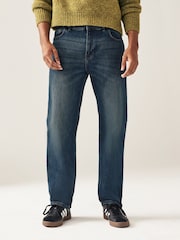 Vintage Dark Blue Straight Vintage Stretch Authentic Jeans - Image 1 of 11