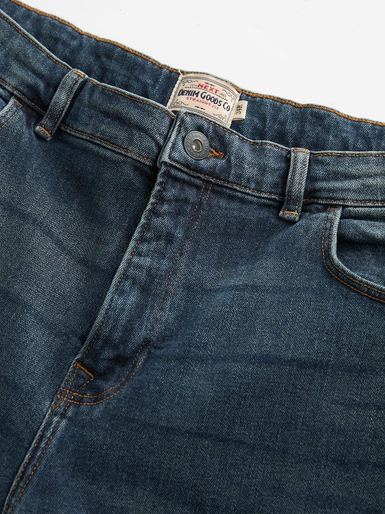 Vintage Dark Blue Straight Vintage Stretch Authentic Jeans - Image 8 of 11