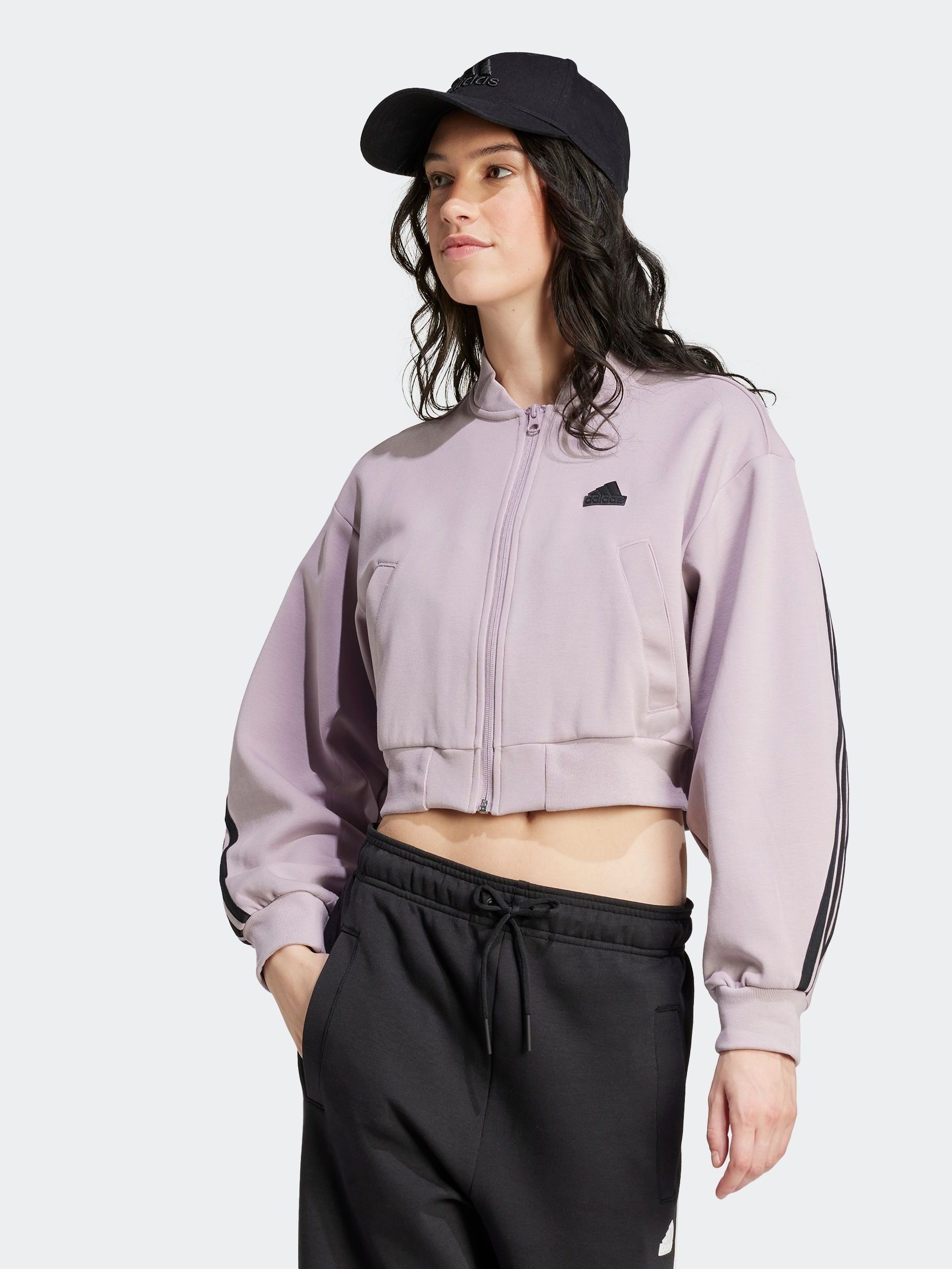 Buy adidas Purple Sportswear Future Icons 3 Stripes Bomber Jacket from Next Bahrain