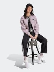 adidas Purple Sportswear Future Icons 3-Stripes Bomber Jacket - Image 4 of 7