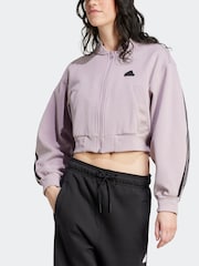 adidas Purple Sportswear Future Icons 3-Stripes Bomber Jacket - Image 5 of 7