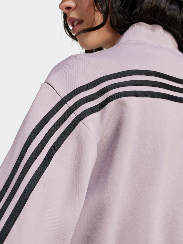 adidas Purple Sportswear Future Icons 3-Stripes Bomber Jacket - Image 7 of 7
