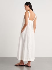 JAG Sara V-Neck Linen Midi A-Line Dress - Εικόνα 4 από 4