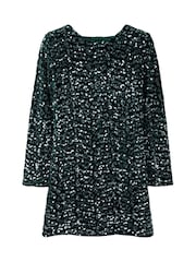 Name It Green Sequin Dress With Velvet Bow back Detail - Image 3 of 5
