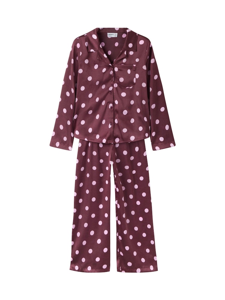 Name It Purple Satin Like Pyjamas Set - Image 1 of 3 Name It Purple Satin Like Pyjamas Set - Image 1 of 3