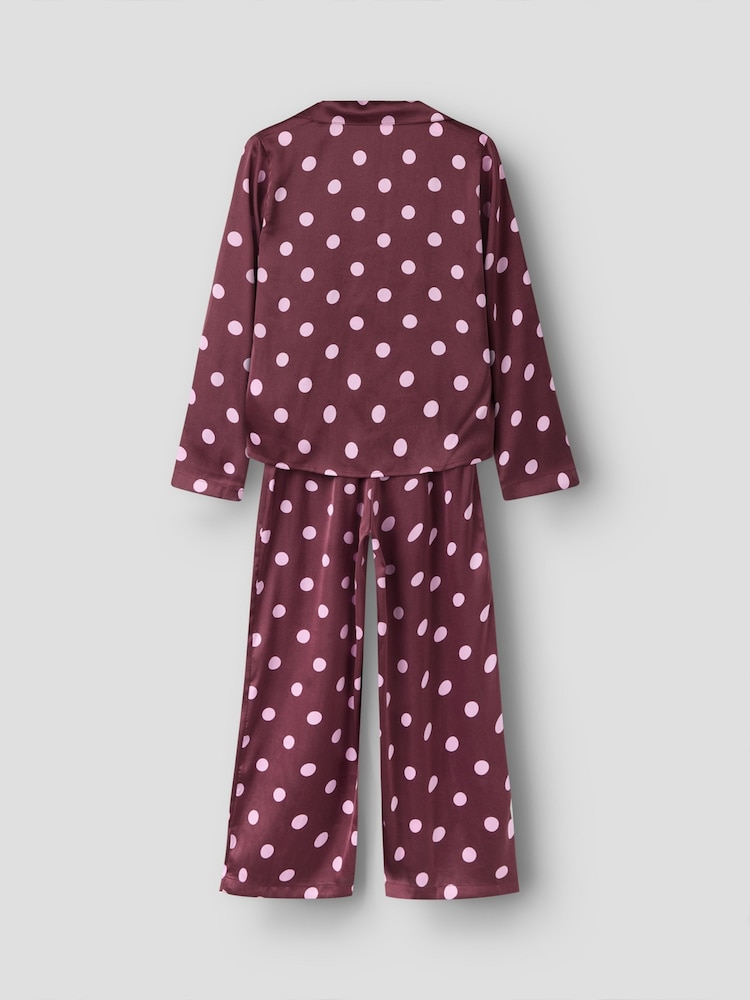Name It Purple Satin Like Pyjamas Set - Image 2 of 3 Name It Purple Satin Like Pyjamas Set - Image 2 of 3